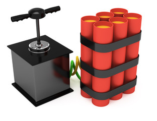 dynamite with detonator