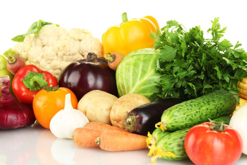Many fresh vegetables close-up