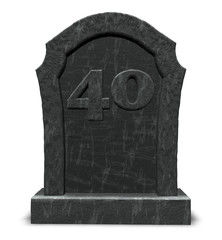 number forty on gravestone - 46353527