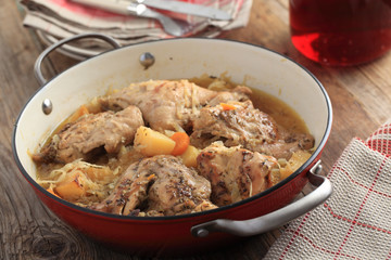 Rabbit and cabbage stew