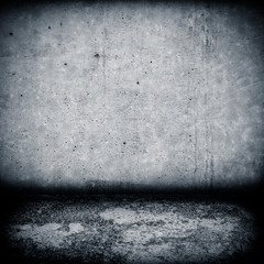 dark concrete wall and floor as background