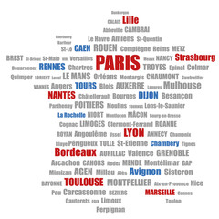 Obraz premium Villes de France-1