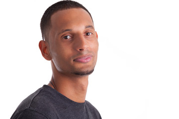 Obraz premium Close up portrait of a young african american man