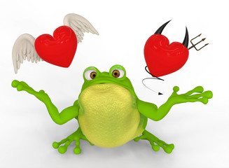 Rana con Corazones