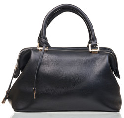 Black female bag isolated over white