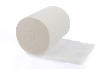 Roll of toilet paper with clipping path