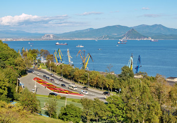 Town Nakhodka, Primorsky krai, Russia.