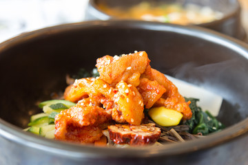 Closeup korean food