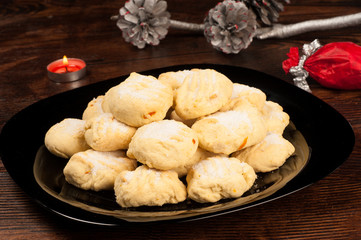 Polvorones with Christmas decoration