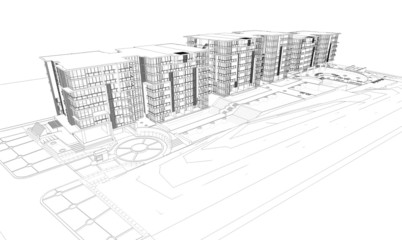 Architectural wireframe