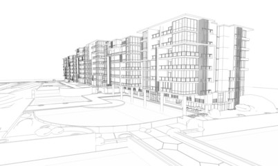 Architectural wireframe