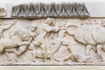 Ornament in Delphi museum, Greece