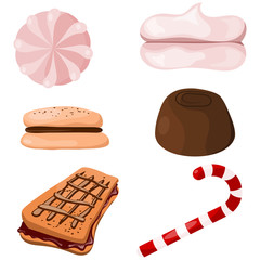 Set of sweets. Cartoon. eps10