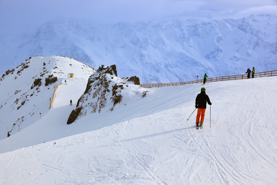 Mountains ski resort Solden Austria