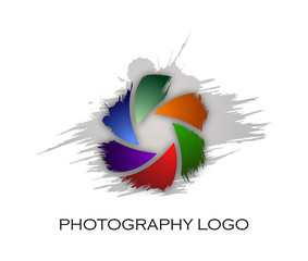 Photography company logo brush style #Vector - 46364729