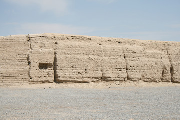 the Western end ancient great wall of China, Gansu province