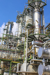Oil and chemical factory with blue sky