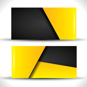 Modern business card - yellow and black colors
