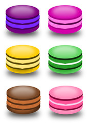 Macarons de plusieurs couleurs