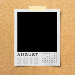 Calendar 2013 on photo background .