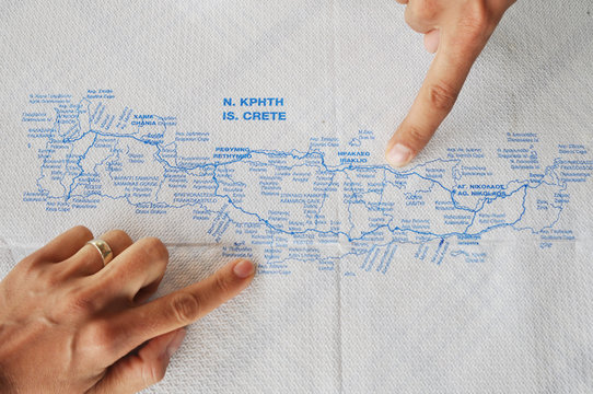 Crete map high detailed isolated