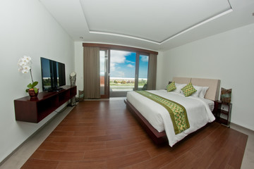 Tropical villa bedroom