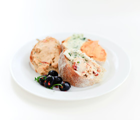 Baguette mit Aufstrich