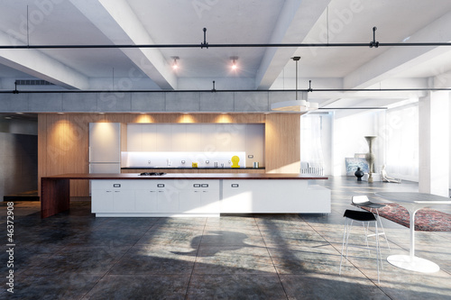 loft interieur mit schlichtem design bilder, loftwohnung - loft - loft interior - 3d rendering" stockfotos und, Design ideen