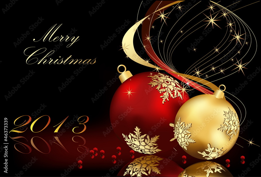 Wall mural merry christmas background