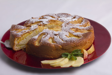 torta di mele fetta