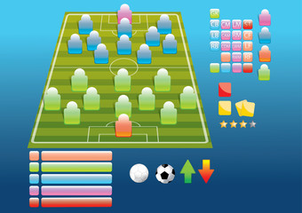soccer field for team tactic.
