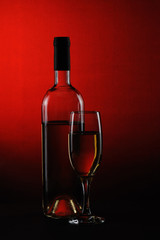 White Wine with glass