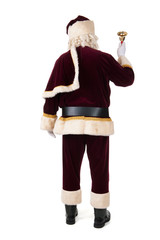 Santa Claus on his back