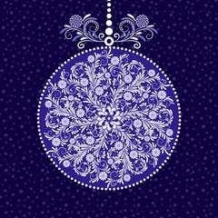 Xmas blue ball