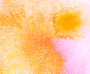 Abstract orange watercolor background