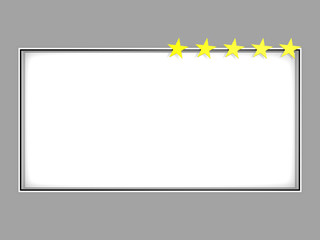 Naklejka premium Werbetafel mit 5 Sternen - 3D