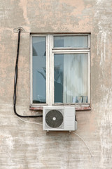 Window with air conditioning