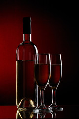 White Wine with two glasses