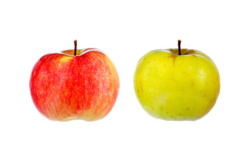 red & yellow apple