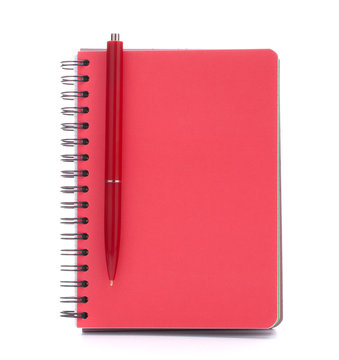 Red Notebook With Black Pen