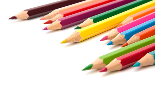 Colouring crayon pencils