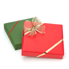 festive gift box stack