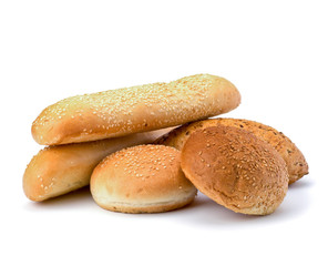 Bread loafs and buns variety