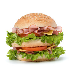 Junk food hamburger