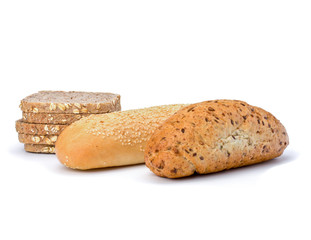 Bread loafs and buns variety
