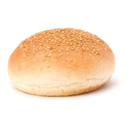 Round sandwich bun with sesame seeds