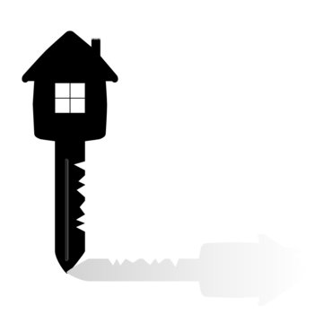 key with house on it vector