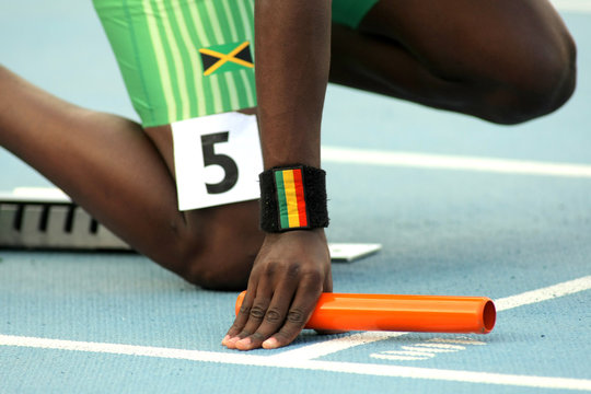Atletismo. Salida de relevos