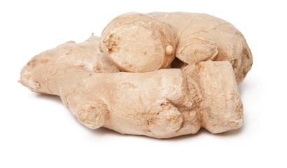 Fresh ginger isolated on a white background 