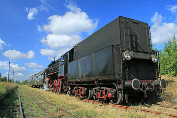 Plakat Steam train at the station
